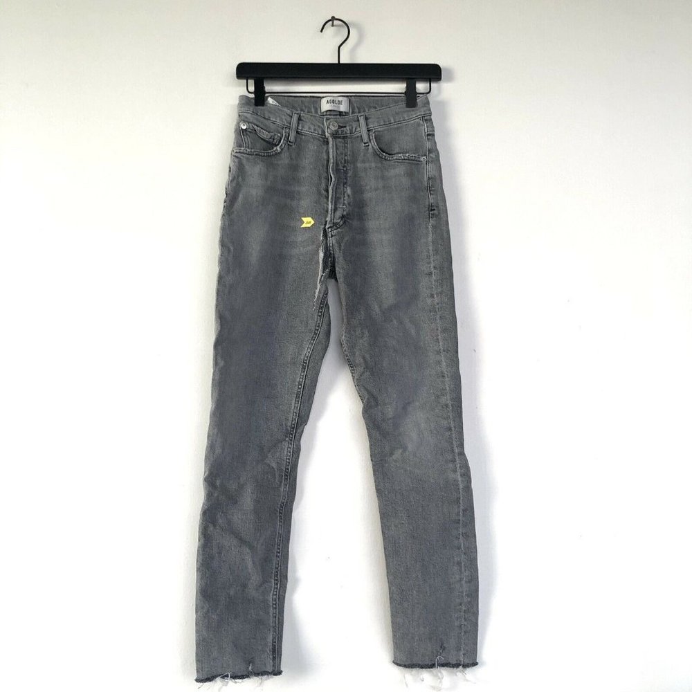 AGOLDE Nico Jeans High Rise Slim Foretold Grey 26 - Picture 8 of 11